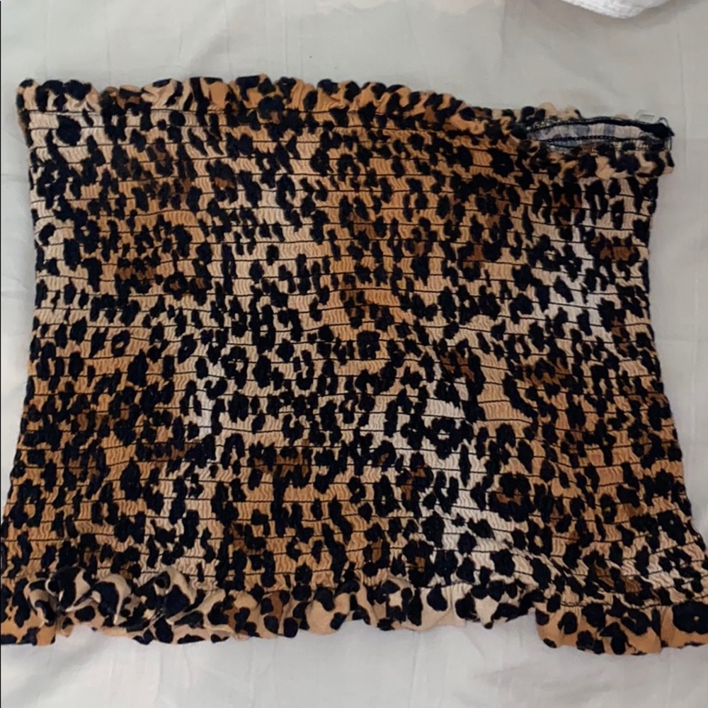 cheetah print tube top